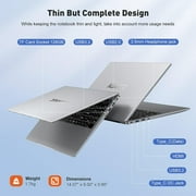 Laptop 15.6 FHD 16GB 512GB AMD Ryzen 3 4300U with Windows 11 Pro,Graphite, WiFi 6, Backlit KB, Gray