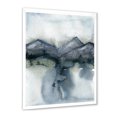 thumbnail image 2 of Designart 'Minimalistic Landscape of Mountains Snow and Trees' Modern Framed Art Print, 2 of 4