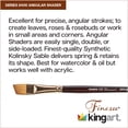 thumbnail image 3 of KINGART&reg; Finesse&trade; Premium 8400 Angular Shader Series Watercolor Artist Brushes, Synthetic Kolinsky Sable Blend, 3 of 9