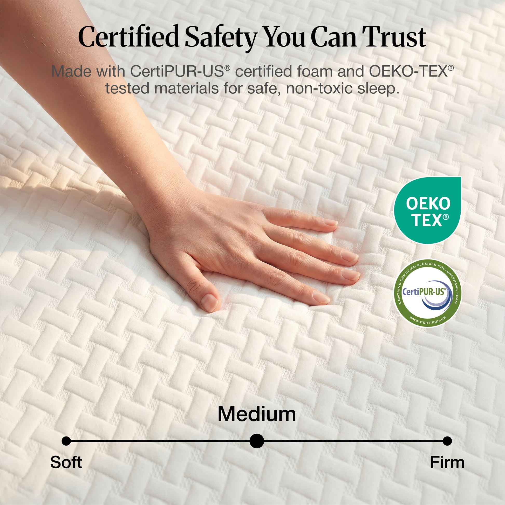 LIFEMENT King Element Memory Foam Mattress, Medium Feel, Premium Support, OEKO-TEX® Certified Mattress in a Box, 8 Inch