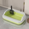 thumbnail image 5 of RKSTN Cat Litter Box Semi-Enclosed, Splash-Proof Cat Poop Basin, Cat Potty Green, 5 of 5