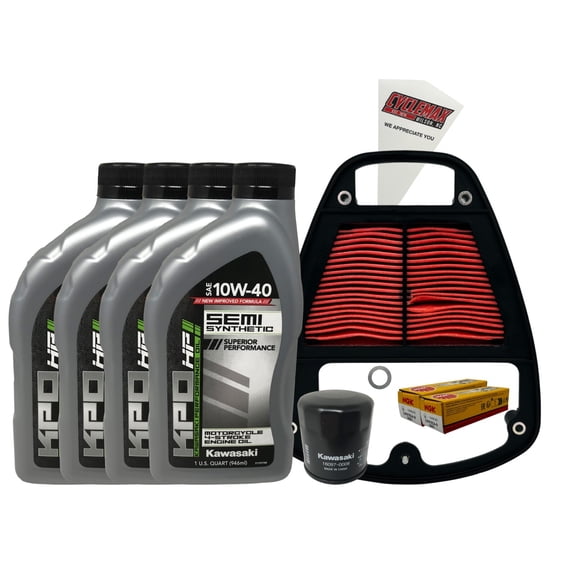 Cyclemax Semi-Synthetic Tune Up Kit w/ Plugs fits Kawasaki 2006-2023 Vulcan 900