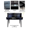 thumbnail image 4 of Solid Acacia Desk with Charging Station Black, 4 of 5