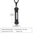 thumbnail image 4 of Stainless Steel Glass Cremation Urn Pendant, Ashes Holder Memorial Pendant Necklace with Chain, Keepsake Jewelry, 4 of 6