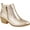 Gold, variant on Journee Womens Rebel Outside Zip Stacked Heel Booties