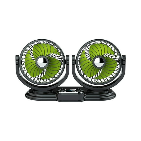 Fan for Car Folding Car Dual Head Fan, Large Truck, Small Truck, Dual Head Car with Powerful Silent Car Fan Fan for Car Seat