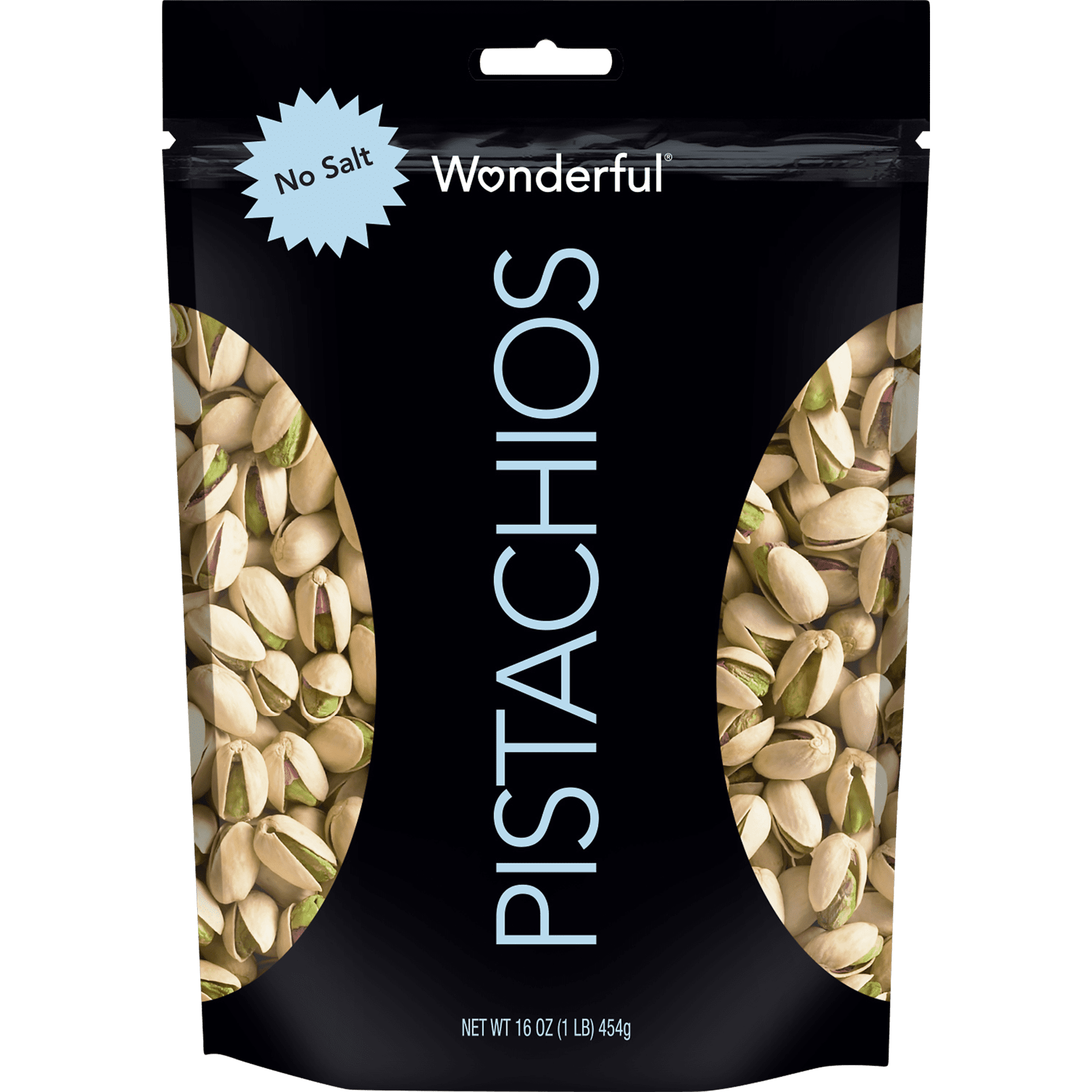Wonderful Pistachios, Roasted & No Salt, 16 Oz
