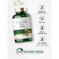 thumbnail image 4 of Suplemento de aceite de ricino Carlyle 750 mg 200 cápsulas blandas sin OGM, 4 of 5