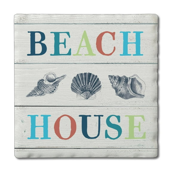 Thirstystone "Beach House Vibe" Single Tumbled Tile Coaster