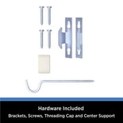 Mainstays Wraparound Adjustable Metal Curtain Rod, 3 in, 48-86 in, White
