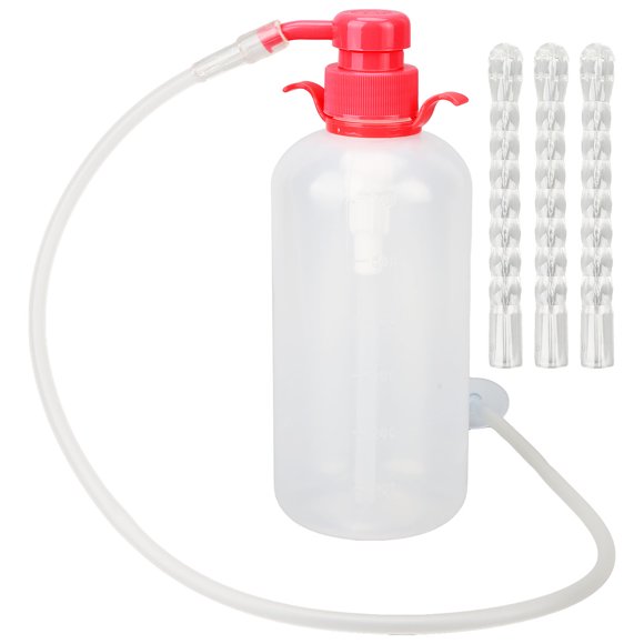 Ducha vaginal multiusos de silicona extraíble de 9 orificios para mujer, limpiador vaginal con 3 boquillas, 600 ml
