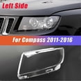 thumbnail image 3 of Left Side for Jeep Compass 2011-2016 Car Headlight Lens Cover, 3 of 5