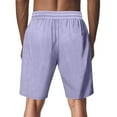 thumbnail image 4 of WTOBBY Men's Corduroy Elastic Waist Drawstring Casual Shorts, Lightweight Beach Pants for Summer Outdoor Sports Comfortable Loose Fit Breathable Utility Shorts,Purple XL, 4 of 4