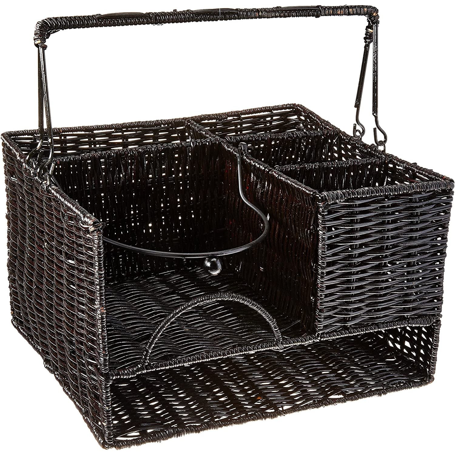 JaDAYon " x " Rattan Tabletop Serveware and Condiment Organizer and