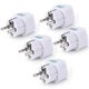 thumbnail image 1 of 5X EU Plug Adapter DE To EU Plug Adapter 10A 250V Universal Travel Adapter EU Socket, 1 of 5