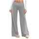 thumbnail image 1 of Amzcrzy Pantalones Palazzo Mujer Anchos Cintura Alta Cómodos Holgados Elegantes Casuales Verano Playa Ligeros Sin Costura Delantera Suaves Elásticos Con Bolsillos Tallas S-2XL Gris, 1 of 7