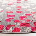 thumbnail image 4 of SAFAVIEH Madison Candelario Abstract Polka Dots Area Rug, Grey/Red, 5' x 5' Round, 4 of 8