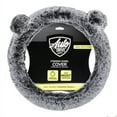 thumbnail image 2 of Auto Drive Gray Fluffy Pom-Pom Ears Steering Wheel Cover, 2 of 9