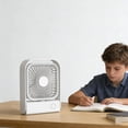 thumbnail image 6 of Desk Fan | 4 Speeds Foldable Wind Blower,90 Degree Oscillating Foldable Portable Fan | for Desktop, Travel, Camping, Bedroom, Dorm, Bedside(White), 6 of 6