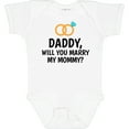 thumbnail image 3 of Inktastic Daddy Will You Marry My Mommy with Rings for Proposal Boys or Girls Baby Bodysuit, 3 of 5