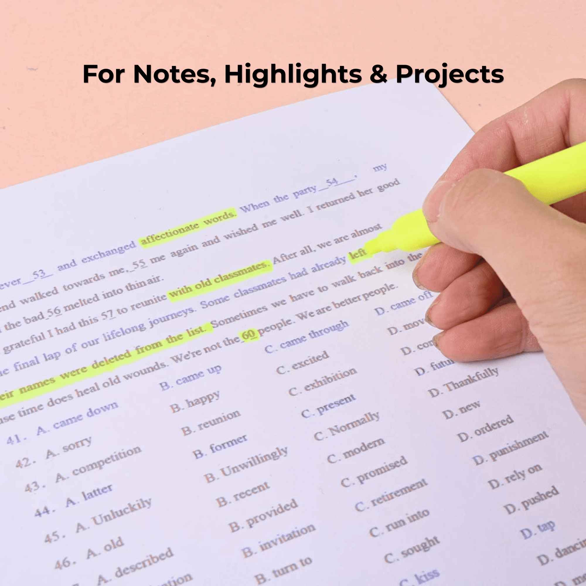 School Supply Boxes | Yellow Highlighters | 100 Pack | Bold Chisel Tip, Low-Odor Highlighters