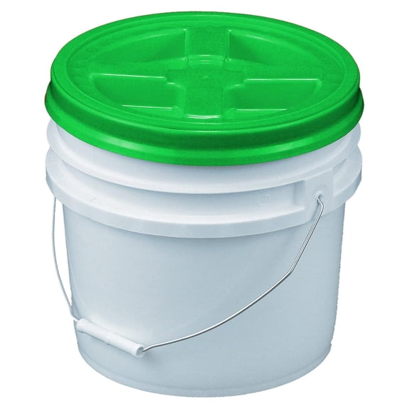 3.5 Gallon Bucket Kit with Green Gamma Seal Screw-on Threaded Lid