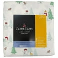 thumbnail image 2 of ClimateRight by Cuddle Duds 5-Piece 1 GSM Green Snowman Cotton Bed Sheet Sets, Full – Cozy Flannel, 2 of 2