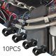 thumbnail image 4 of 10PCS 6AN Hose Separator Clamp Aluminum Alloy Fuel Line Separator for 3/8 Fuel Oil Brake Lines Water Pipe, 4 of 5