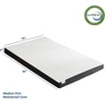 thumbnail image 3 of OUUI 6 Inch Gel Memory Foam Twin XL Mattress Medium-Firm Waterproof Twin XL Bed Mattress for Bunk Bed, Trundle Bed, Pressure Relief Mattress for Kids Adults CertiPUR-US Certified Mattress in a Box, 3 of 7