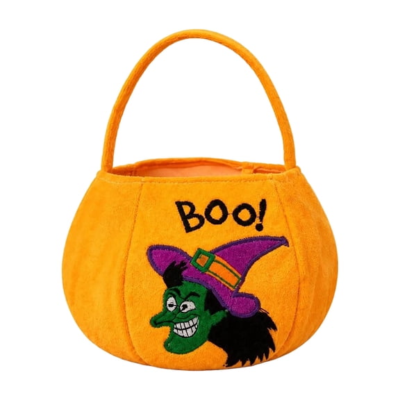 Ailezt Halloween Decor Cute Halloween Trick Or Candy Pumpkin Tote | Fall Reusable Party Prop Seasonal Storage Holder For Porch Yard Autumn Ornament Household