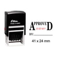 thumbnail image 1 of Shiny Date Stamper Self Inking With Approved By Text Ofiice Stationery Rubber Stamp S-826D, 1 of 1