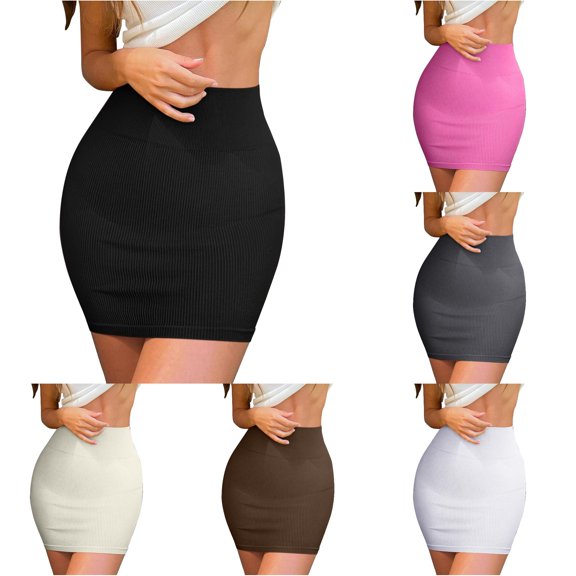 Skirt Women Versatile Stretchy Green - Elegant Everyday Skirt for All Occasions and Movements