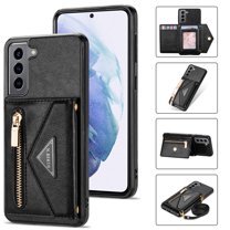Galaxy S22 Wallet Case, Soft PU Leather Kickstand Card Slots Holder Flip Folio Case Durable Shockproof Cover for Samsung Galaxy S22 5G 6.1 inch 2022,Black