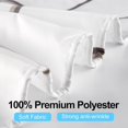 thumbnail image 2 of Quick-Dry Shower Curtain, Waterproof Washable Polyester Fabric, Semi-Transparent Bathroom Curtain with 12 Hooks, 180 x 200cm, White, 2 of 5