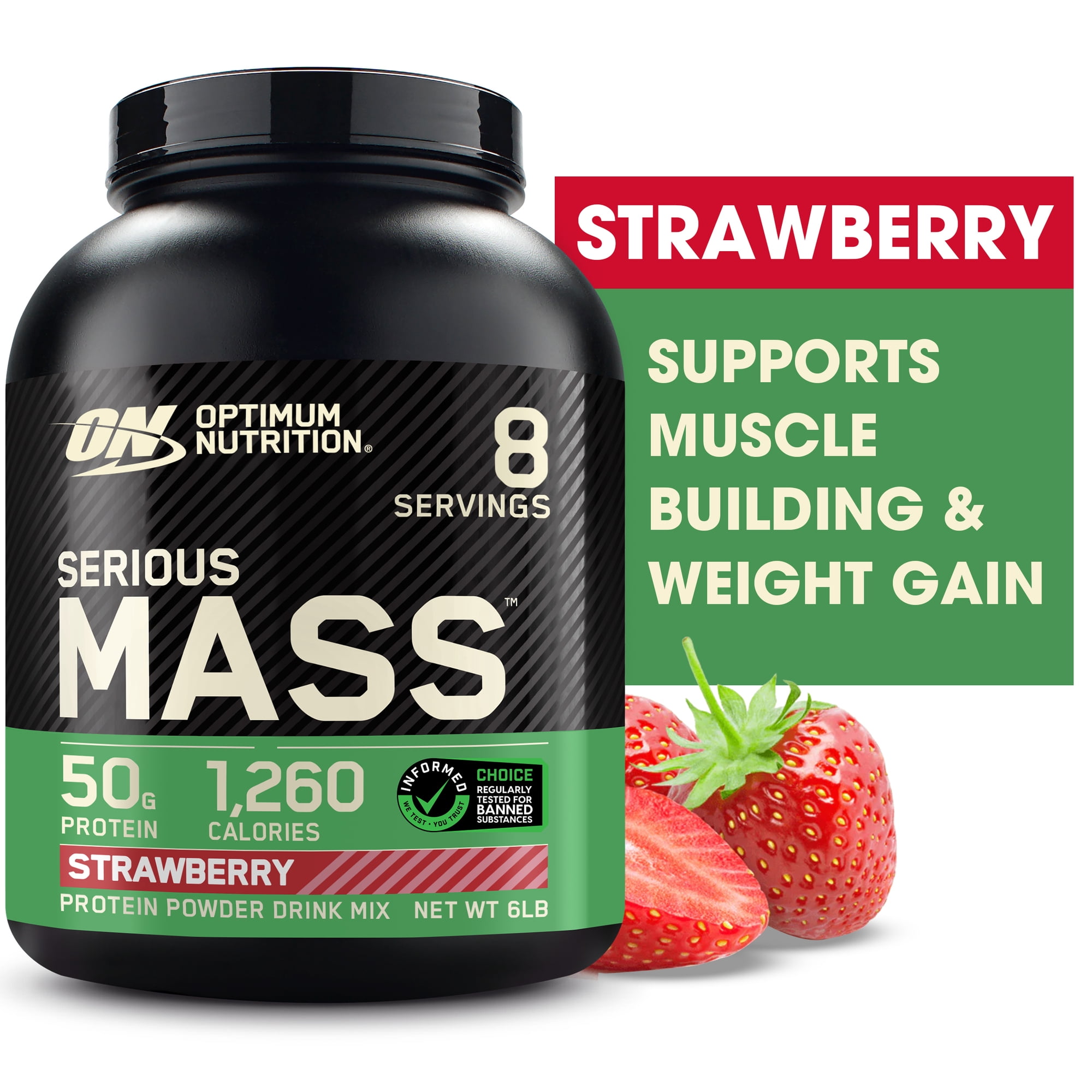シリアスマス ストロベリー パウダー 2.72kg (6lbs) Optimum Nutrition (オプティマムニュートリション)【正規契約販売法人 オフィシャルショップ】