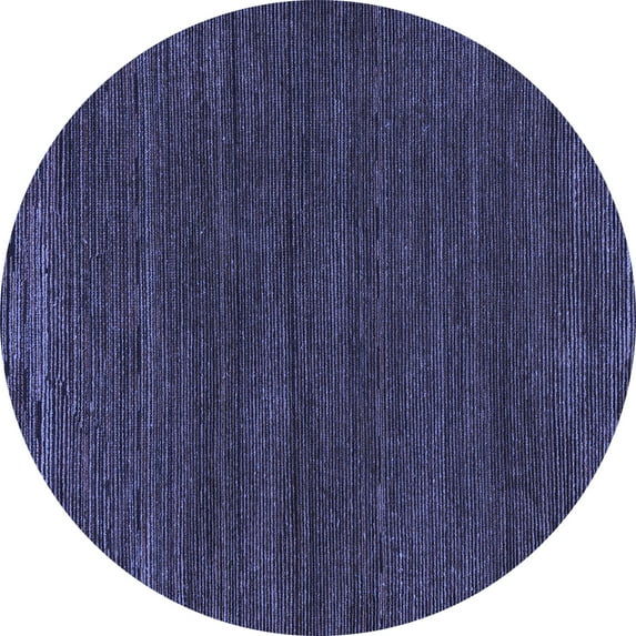 Ahgly Company Indoor Round Abstract Blue Modern Area Rugs, 7' Round