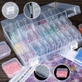 thumbnail image 6 of Bead Organizer Box, 30 Slots Bead Storage Containers, Mini Plastic Rectangle Storage Boxes with Hinged Lids for Beads Rhinestones Jewelry Seeds Crafts Small Items (1 Pack), 6 of 7