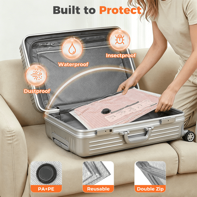 Mibote 15-Piece Vacuum Storage Bags with Rechargeable Pump photo 4