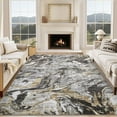 thumbnail image 2 of Hasoo Area Rug 8' x 10' Rugs for Dining Room Washable Rugs Abstract Indoor Carpet Soft Lightweight Foldable Nonslip Gray Rug, 2 of 6