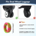 thumbnail image 2 of Dinheiro 8 paquetes de fundas de silicona para ruedas de equipaje, funda protectora de repuesto para ruedas de maleta, 8 fundas de goma para ruedas giratorias, 2 of 7