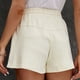 thumbnail image 4 of Pantalones cortos Estrela con cordón para mujer, cintura elástica, cintura alta, bolsillos laterales de Color puro, pantalones cortos de pierna ancha para mujer Albaricoque L, 4 of 6