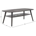 thumbnail image 3 of SAFAVIEH Karou Modern 2 Tier Wood Coffee Table, Distressed Black, 3 of 10