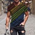 thumbnail image 2 of T-shirt à Manches Courtes Imprimé pour Hommes Col Rond Mode Décontractée Manches Courtes, 2 of 5