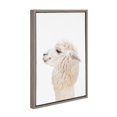 thumbnail image 2 of Kate and Laurel Sylvie Studio Alpaca Animal Print Portrait Framed Canvas Wall Art by Amy Peterson, 18x24 Gray, 2 of 6