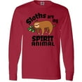 thumbnail image 3 of Inktastic Sloths Are My Spirit Animal with Cute Sloth Illustration Long Sleeve T-Shirt, 3 of 5