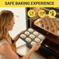 thumbnail image 5 of 3 Pack Silicone Baguette Bread Pan, Nonstick French Bread & Hot Dog Bun Mold, Foldable Loaf Baking Pan for Hoagie Rolls, Easy Release, Dishwasher Safe, Gray, 5 of 8