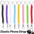 thumbnail image 2 of Porte-clés à Ressort Rétractable en Spirale pour Téléphone Portable Antivol Anti-Perte avec Fermoir en Métal Violet, 2 of 6