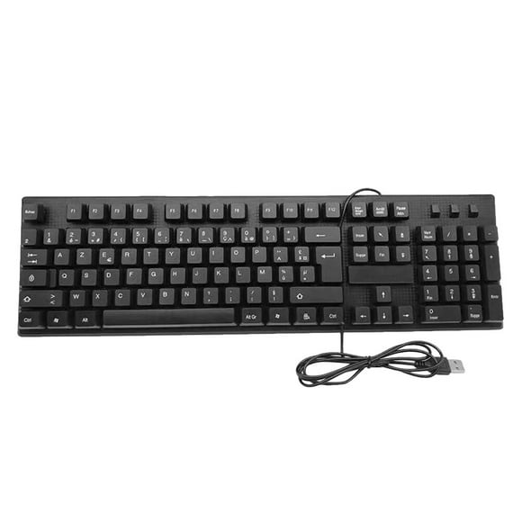 USB Wired Keyboard French Character Full Size Keyboard Computer Keyboard