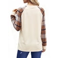 thumbnail image 5 of SPROUTOP Color Block Sweatshirts for Women Raglan Long Sleeve Shirts Casual Crewneck Printed Pullover Tunic Tops, 5 of 11