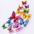 thumbnail image 3 of Juego de pegatinas de pared de mariposas 3D coloridas Sincero PVC de doble capa con imanes, 3 of 3
